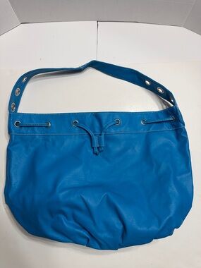 Avon Bright Blue Drawstring Hobo Shoulder Bag